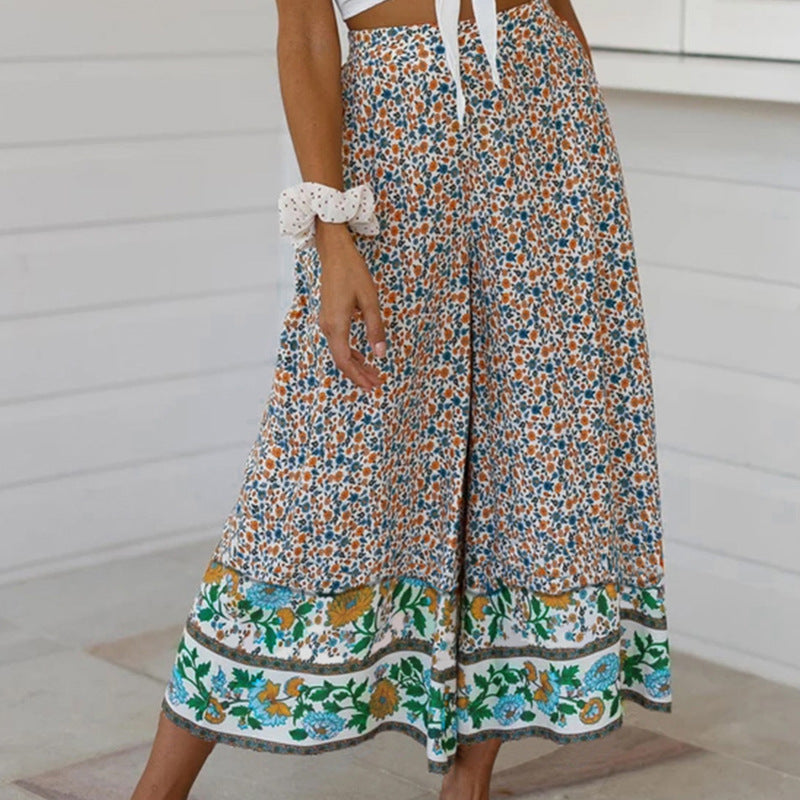 Floral Print Greta  Straight-Leg Pants