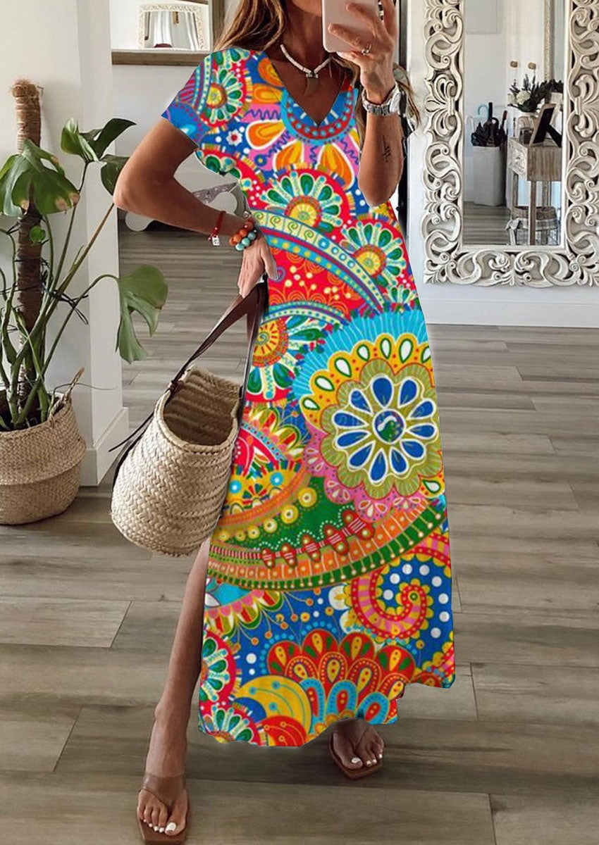 Elegant 3D Print Midi Dress by Greta 