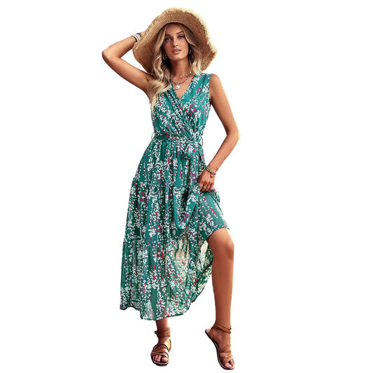 Chic Floral Greta  Vacation Midi Dress