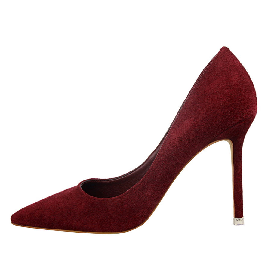 Chic Suede Pointed Heels by Greta 