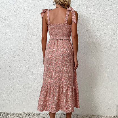 Floral Midi Backless Dress by Greta 