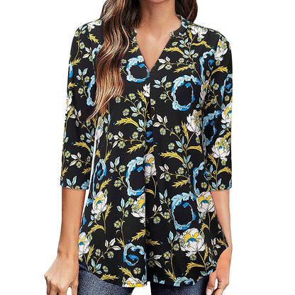 Floral V-Neck Top by Greta 
