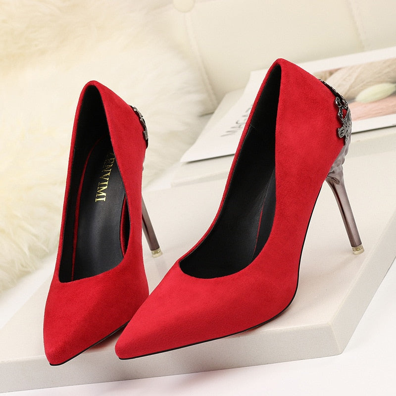 Elegant Suede High Heels by Greta 