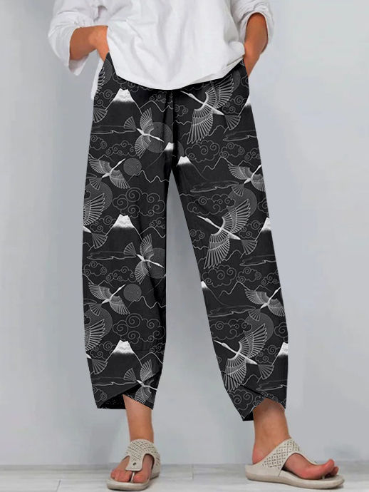 Artful Linen Greta  3D Pattern Pants
