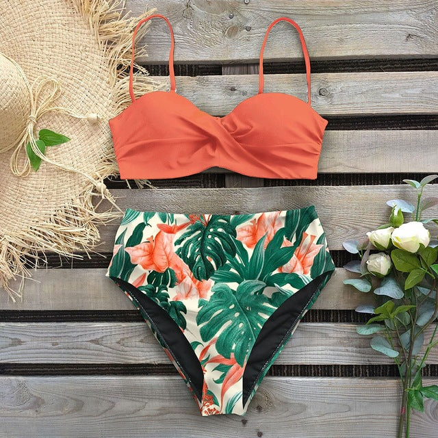 Floral High Waist Bikini by Greta 