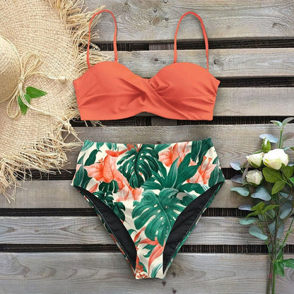 Floral High Waist Bikini by Greta 