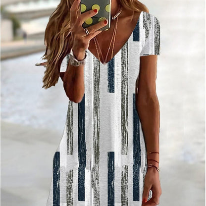 Chic V-Neck Plus Size Dress by Greta 