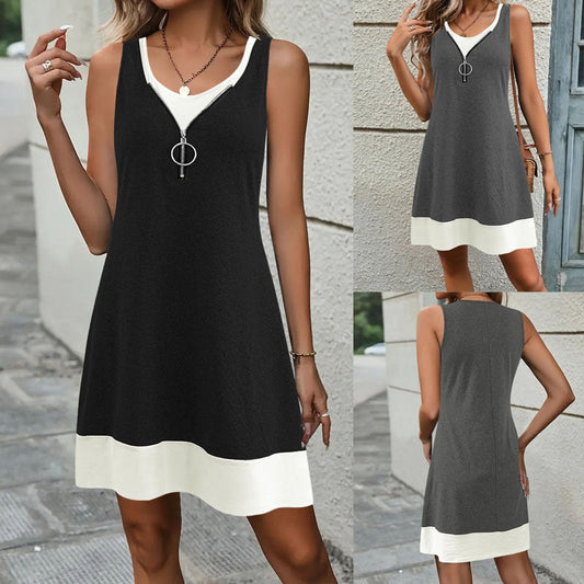 Elegant Sleeveless Vest Dress by Greta 