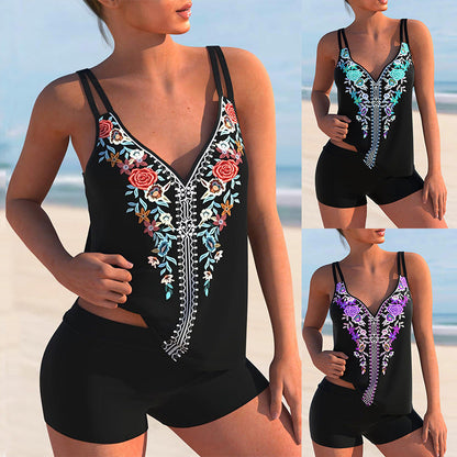 Floral Print Plus Size Bikini by Greta 