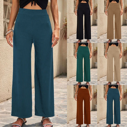 Stretch Wide-Leg Pants by Greta 