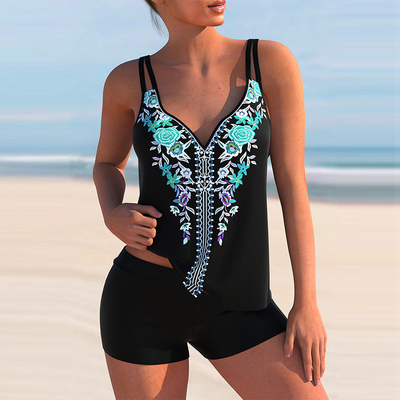 Floral Print Plus Size Bikini by Greta 