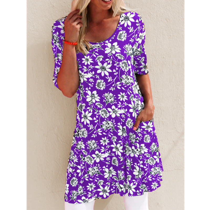 Floral Print Pocket Dress by Greta 