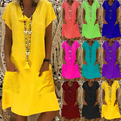 Chic Pocket Midi Dress by Greta 
