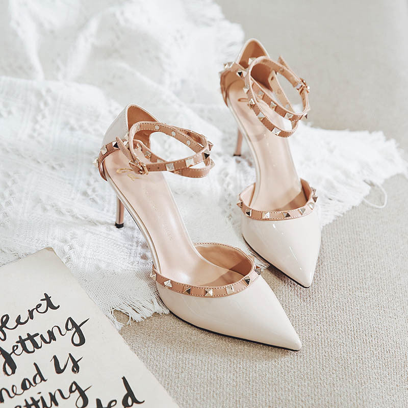 Chic Rivet High Heels by Greta 