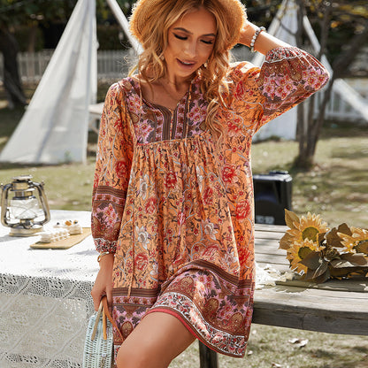 Boho Floral Greta  Summer Dress