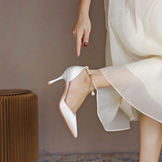 Elegant Greta  Satin Tassel Stiletto Heels