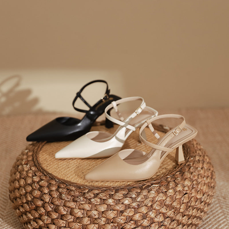 Elegant Greta  Pointed Toe High Heel Sandals