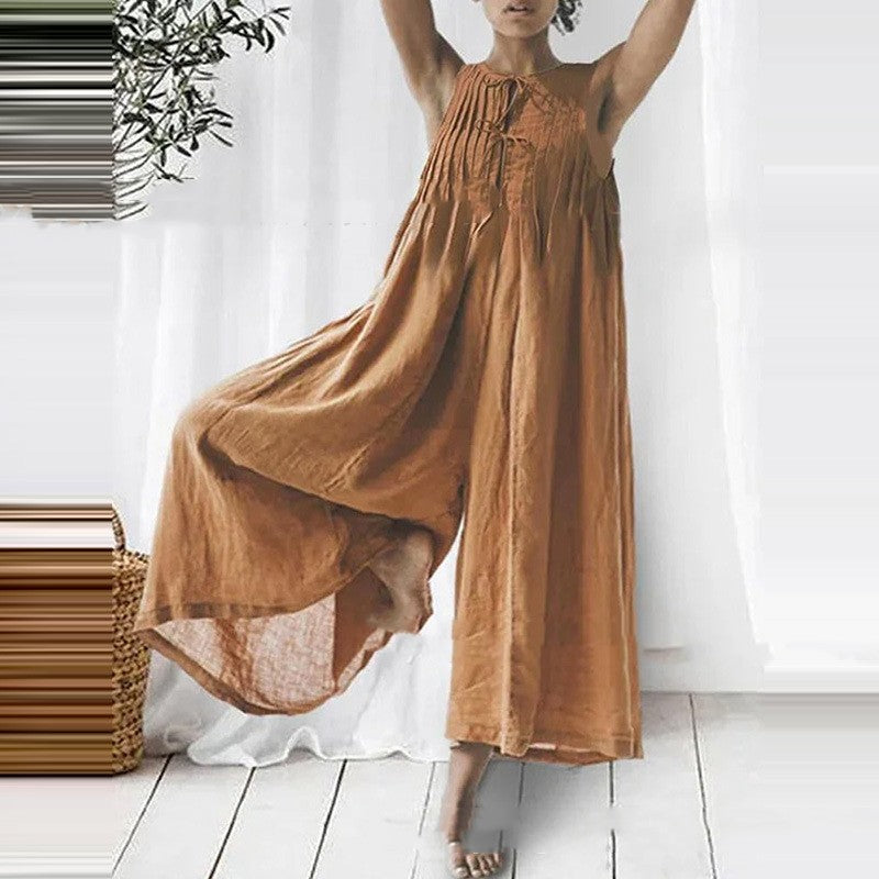 Chic Sleeveless Long Jumpsuit by Greta 