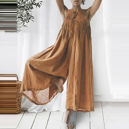 Chic Sleeveless Long Jumpsuit by Greta 