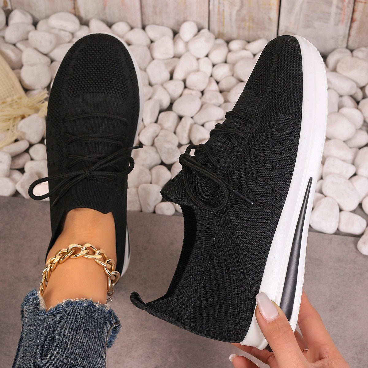 Lightweight Greta  Fly-Knit Everyday Sneakers