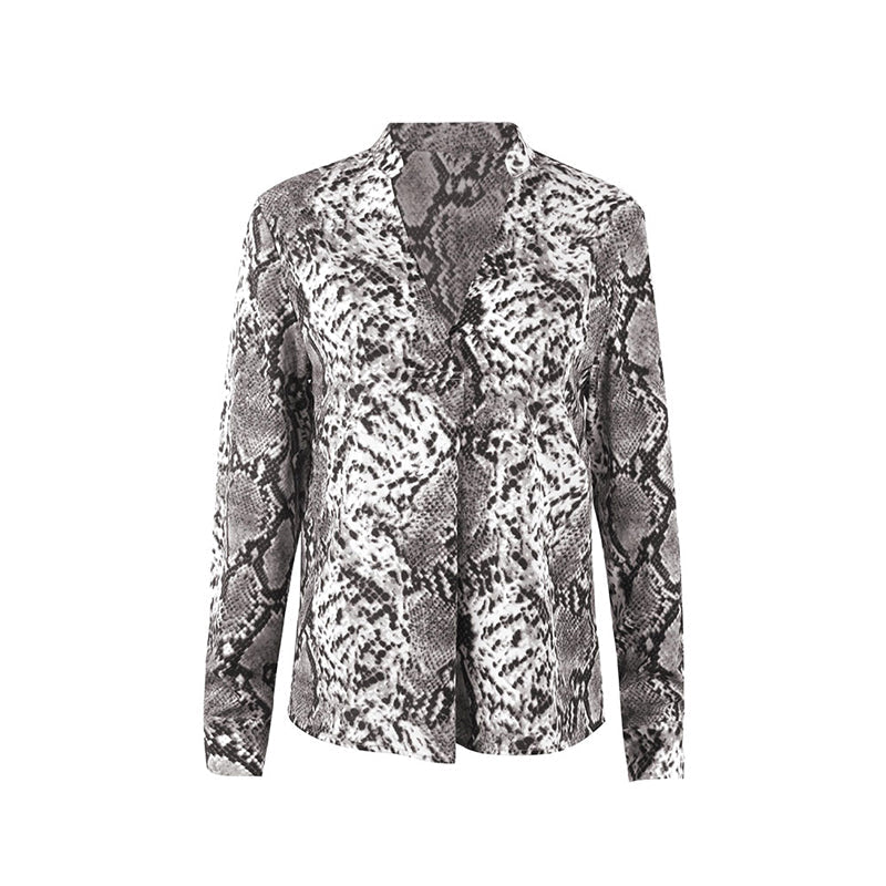 Chic Leopard Print Greta  Button-Up Top
