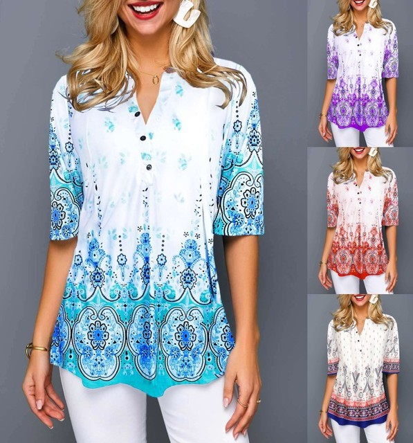 Boho Print Greta  Comfortable Everyday Shirt