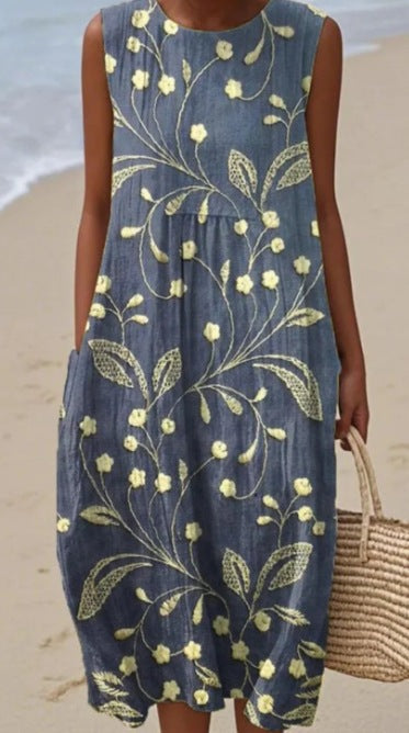 Pinterest-Inspired Greta  Sleeveless Summer Dress