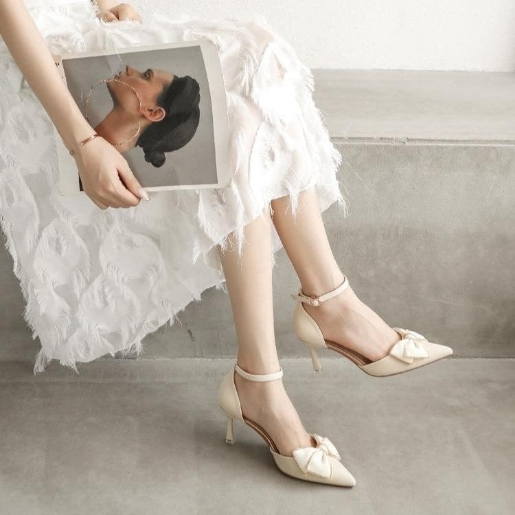Elegant Bow Stiletto Heels by Greta 