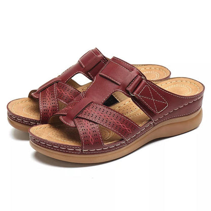 Vintage Wedge Greta  Slip-On Ladies Sandals