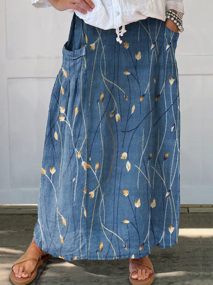 Retro Floral Greta  Everyday Pocket Skirt