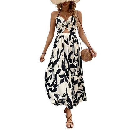 Chic Halterneck Greta  Pleated Midi Dress