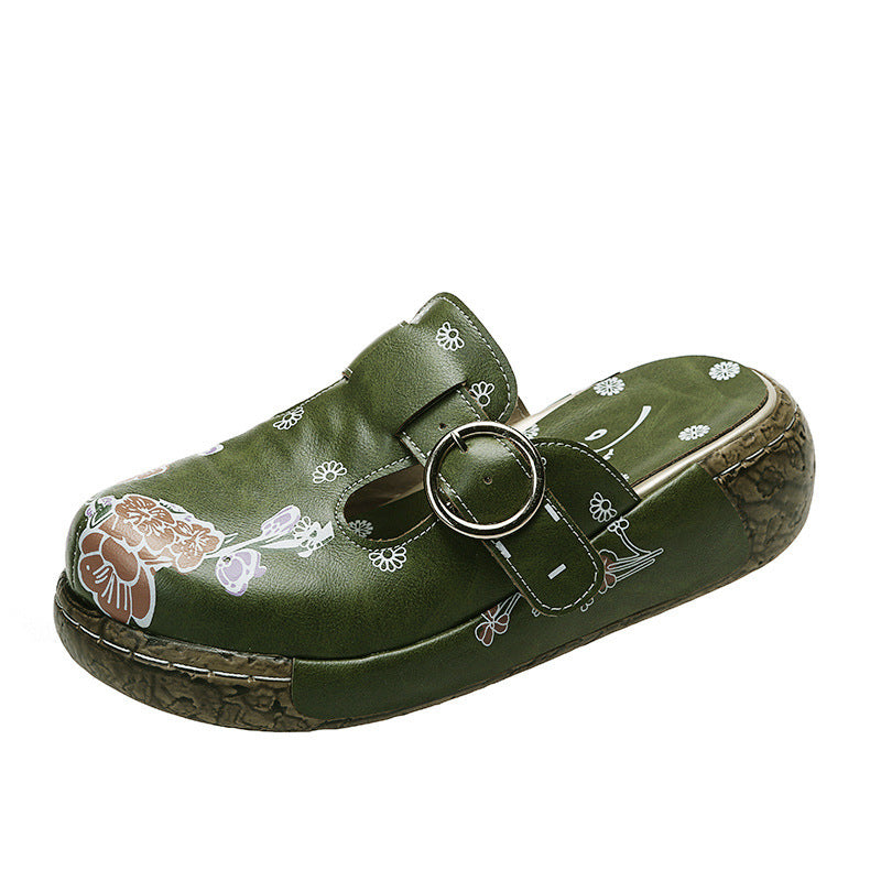 Boho Floral Greta  Platform Clogs Sandals