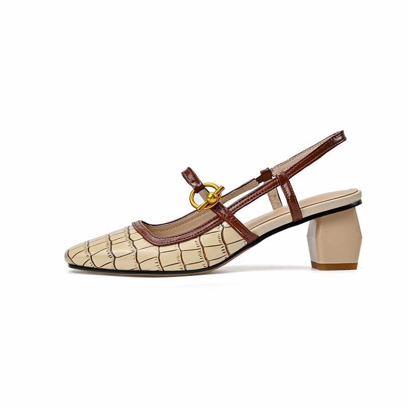 Chic Square Toe Mary Jane Heels by Greta 