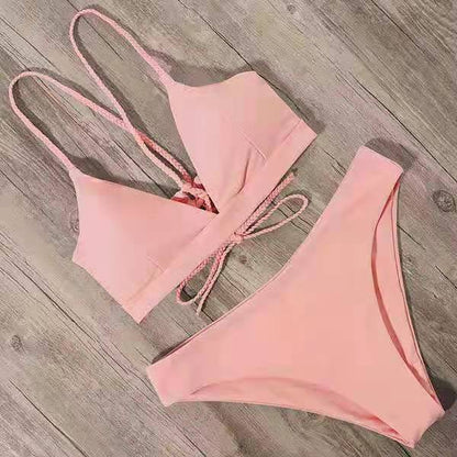 Strappy Solid Bikini by Greta 