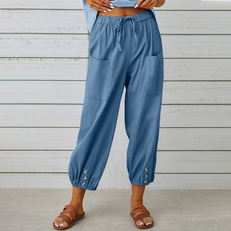 Relaxed Cotton Linen Pants Greta 