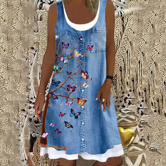 Pinterest-Inspired Blue Butterfly Dress by Greta 