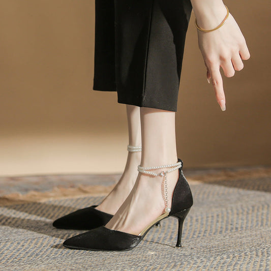 Elegant Greta  Stiletto Buckle Sandals