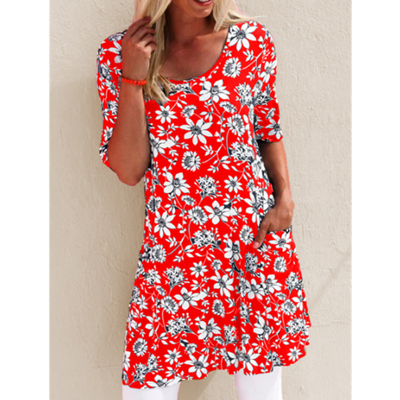 Floral Print Pocket Dress by Greta 