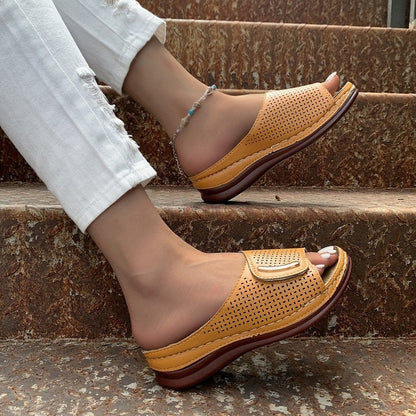 Hollow Platform Sandals Greta  Women’s Slides