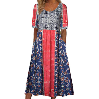 Bohemian Floral Maxi Dress by Greta 