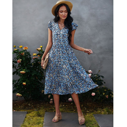 Chic Floral Midi Dress by Greta 