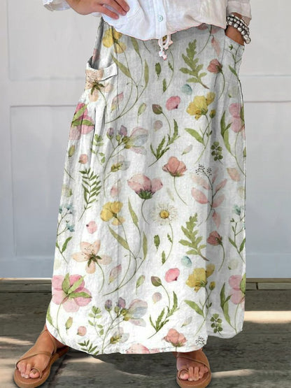 Retro Floral Greta  Everyday Pocket Skirt