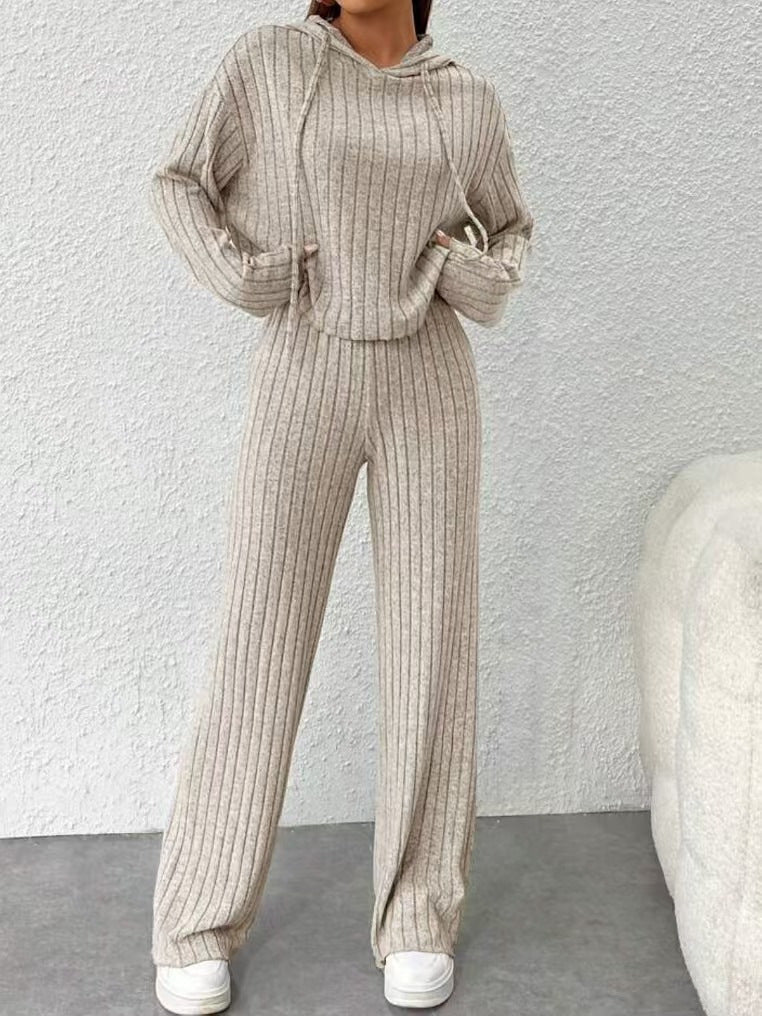 Cozy Striped Greta  Hoodie Lounge Set