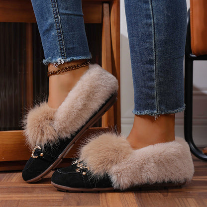 Velvet Plush Loafers by Greta 