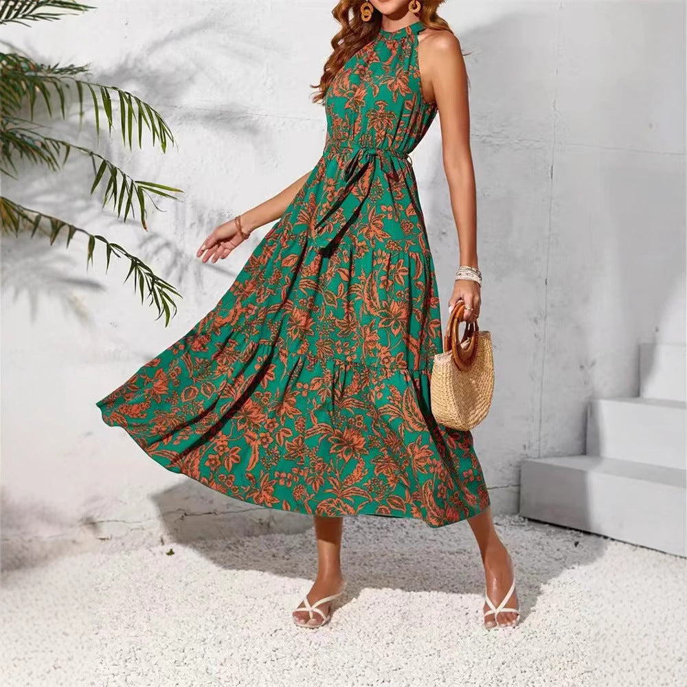 Boho Floral Greta  Sleeveless Summer Dress