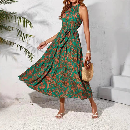 Boho Floral Greta  Sleeveless Summer Dress