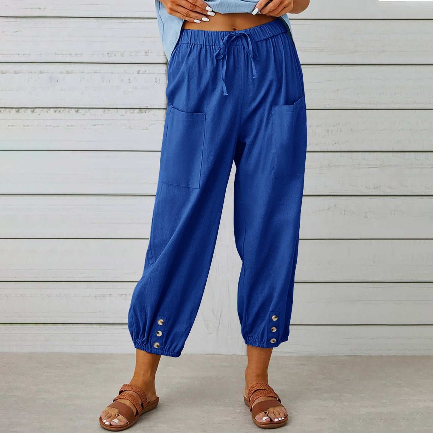 Relaxed Cotton Linen Pants Greta 