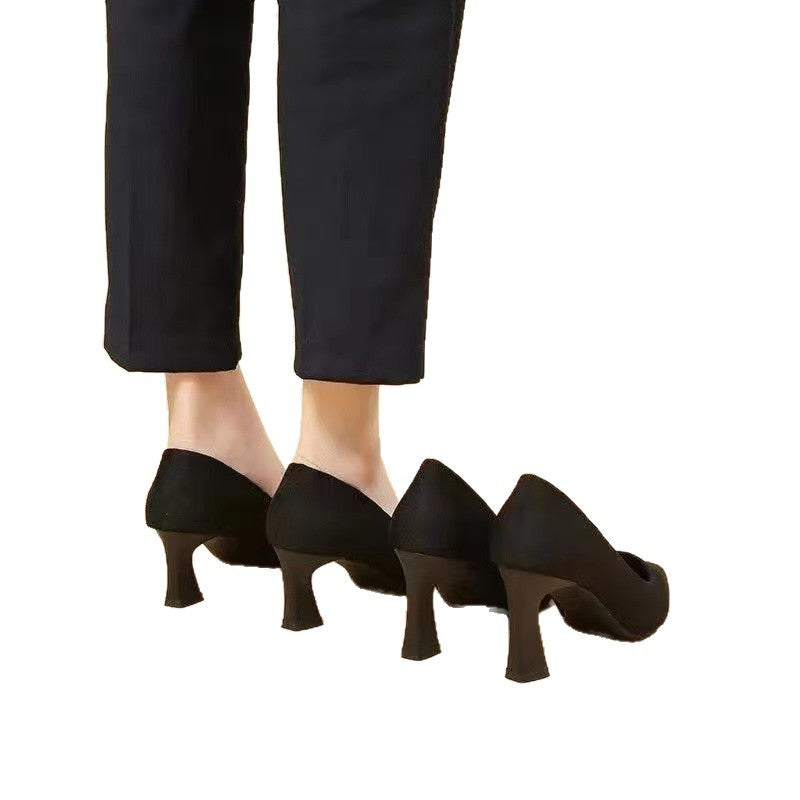Elegant Black Stiletto Heels by Greta 
