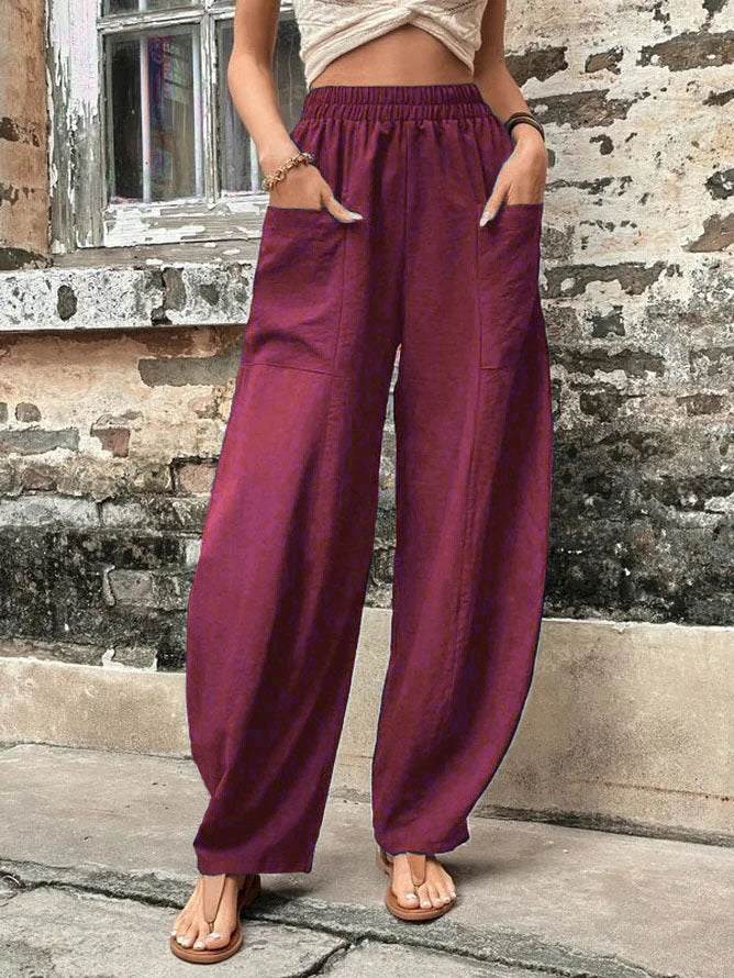 Relaxed Fit Greta  Harem Pants with Pockets