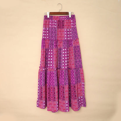 Bohemian Print Greta  Maxi Skirt